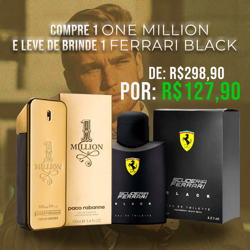 Compre One Million e leve Ferrai Black de BRINDE