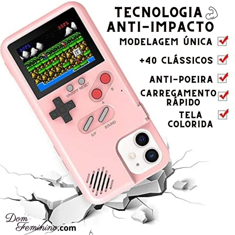 Capa de iPhone GameCase Retrô ORIGINAL com MAIS DE 30 JOGOS nostálgico –  Ideia Shopping